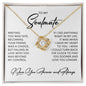 To My Soulmate Love Knot Necklace – Romantic Gift with CZ Crystals