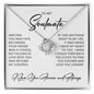 To My Soulmate Love Knot Necklace – Romantic Gift with CZ Crystals