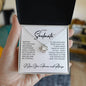To My Soulmate Love Knot Necklace – Romantic Gift with CZ Crystals